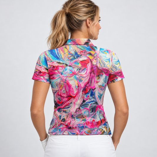 Sweetness Women's Performance Golf Polo – performance golf polo view 2