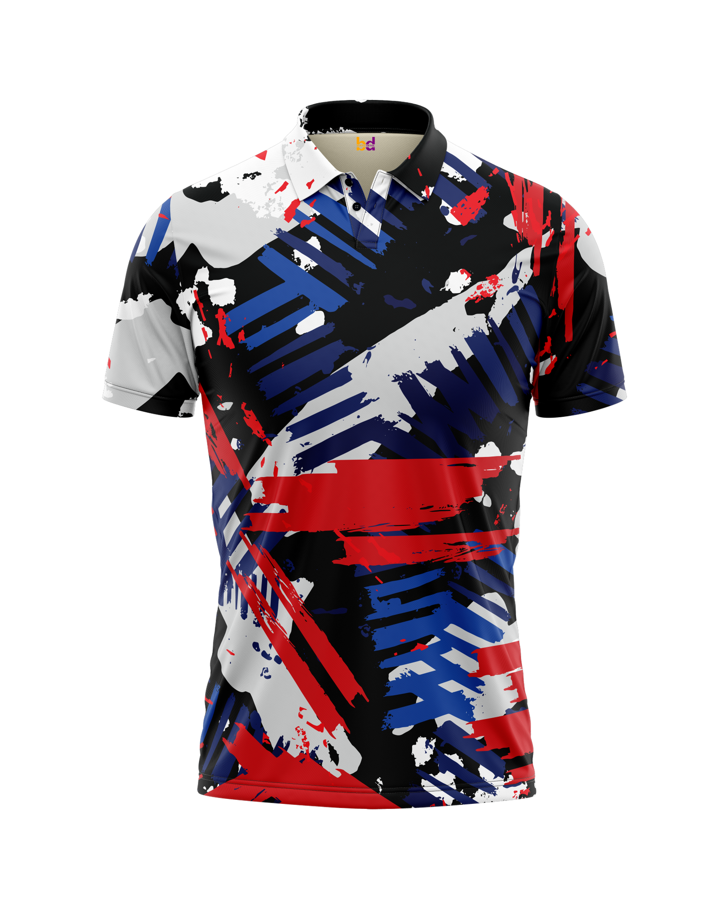 Red and Blue Brushstroke