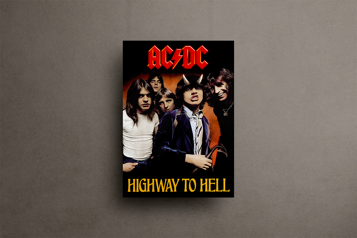 AC/DC Metal Poster – metal wall art view 1