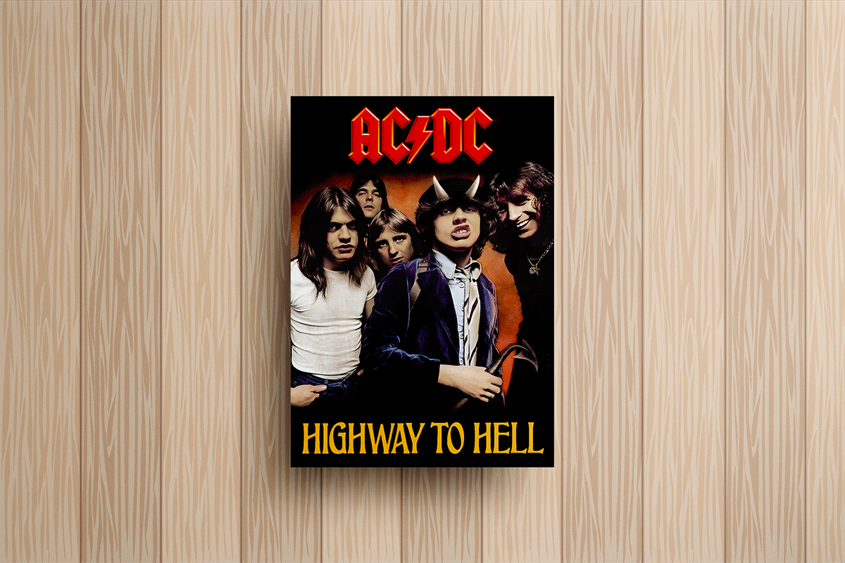 AC/DC Metal Poster – metal wall art view 2