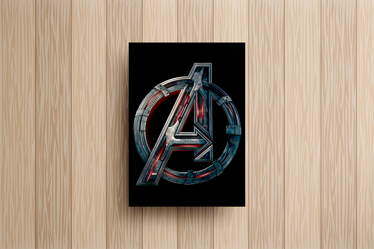 Avengers Metal Poster – metal wall art view 2