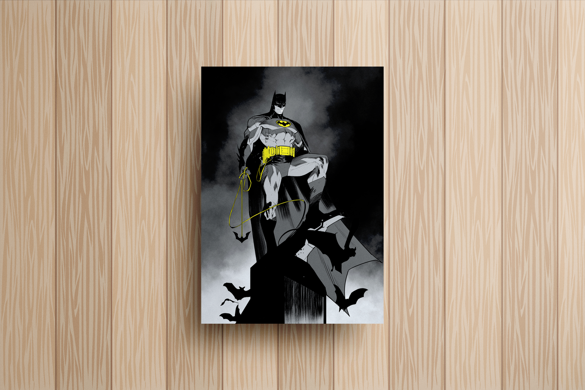 Batman Metal Poster – metal wall art view 2