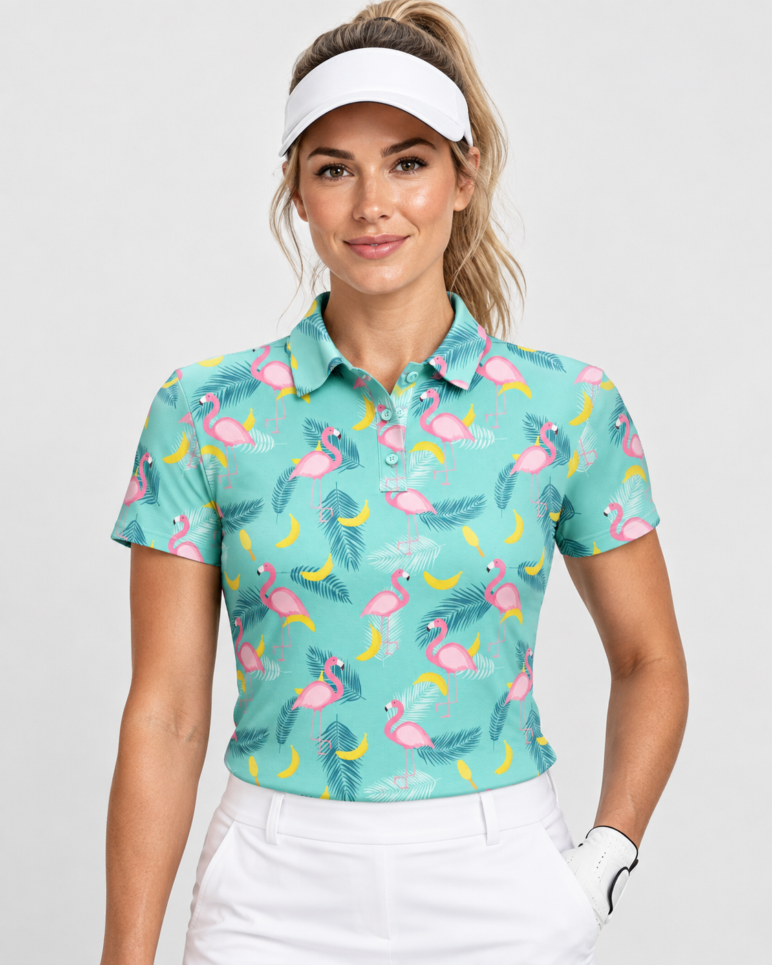 Flamingo Women's Performance Golf Polo – performance golf polo view 1
