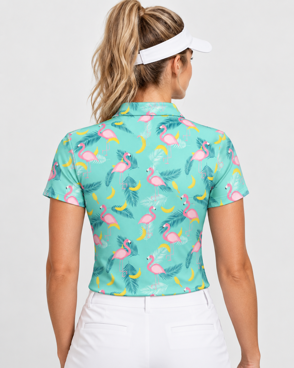Flamingo Women's Performance Golf Polo – performance golf polo view 2