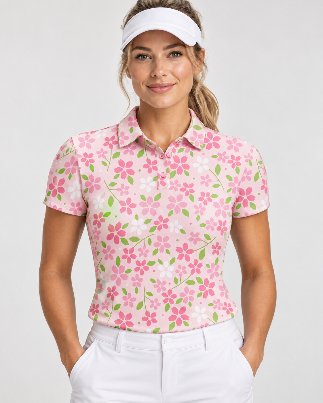 Sakura Women's Performance Golf Polo – performance golf polo view 1