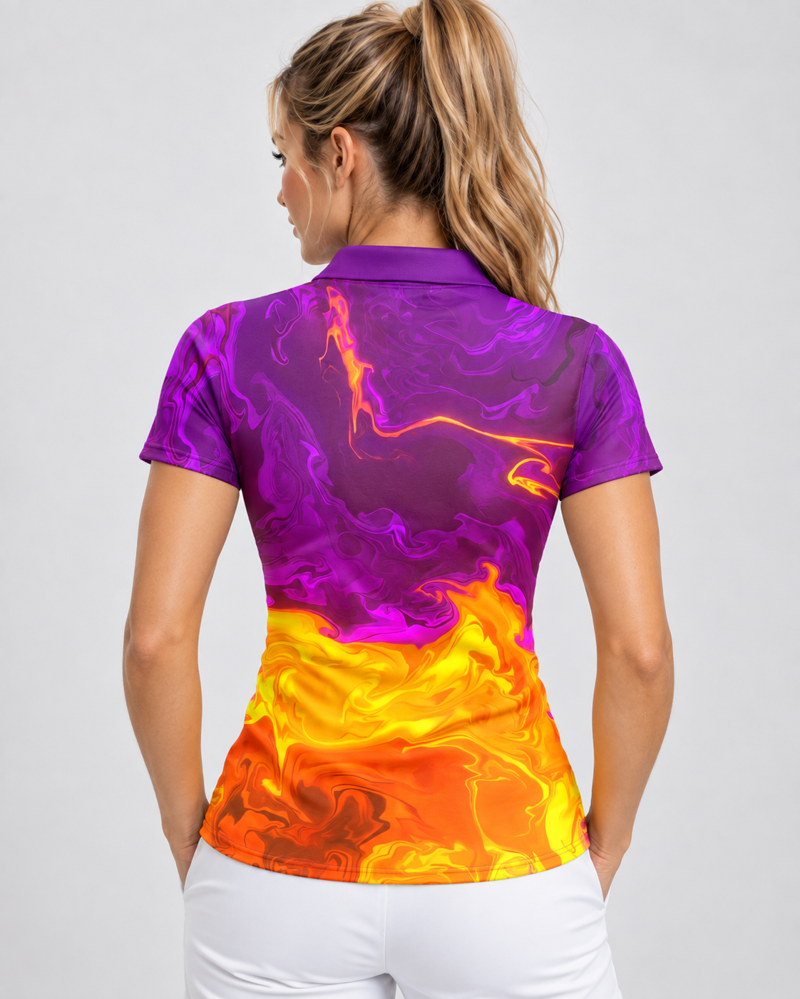 Purple Patch Women's Performance Golf Polo – performance golf polo view 2