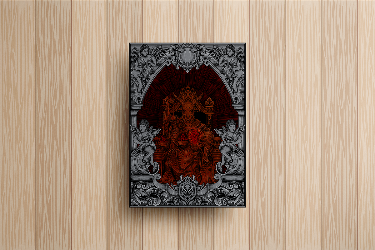 Devil Metal Poster – metal wall art view 2