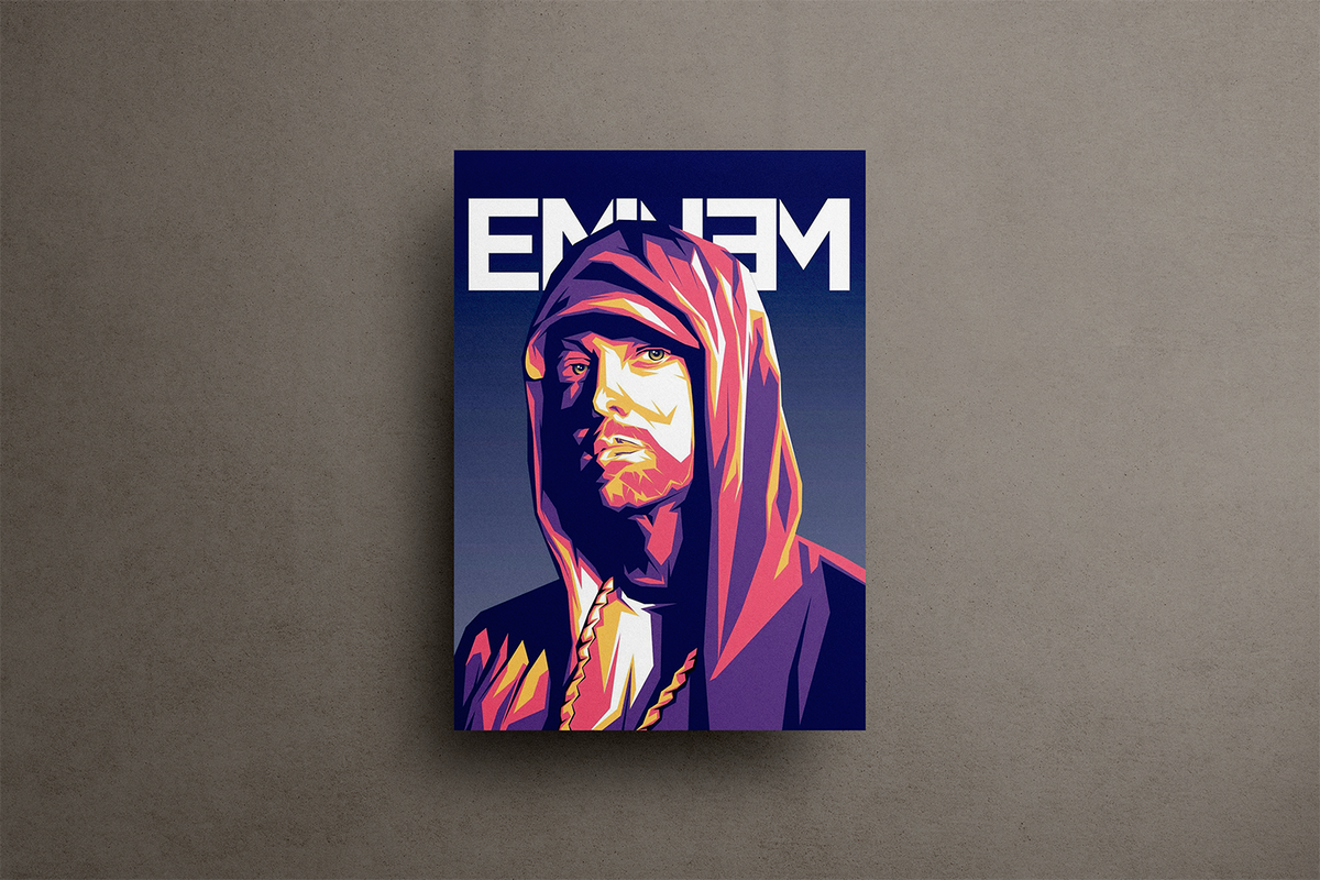 Eminem Metal Poster – metal wall art view 1