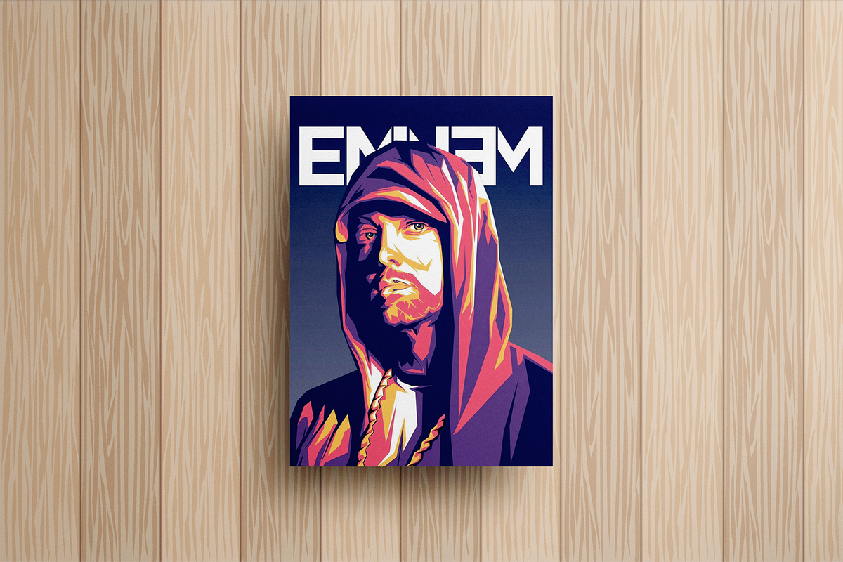 Eminem Metal Poster – metal wall art view 2