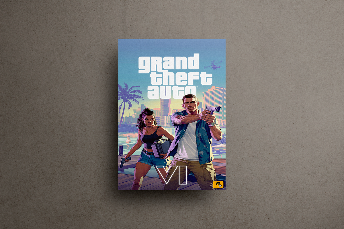 GTA VI Metal Poster – metal wall art view 1