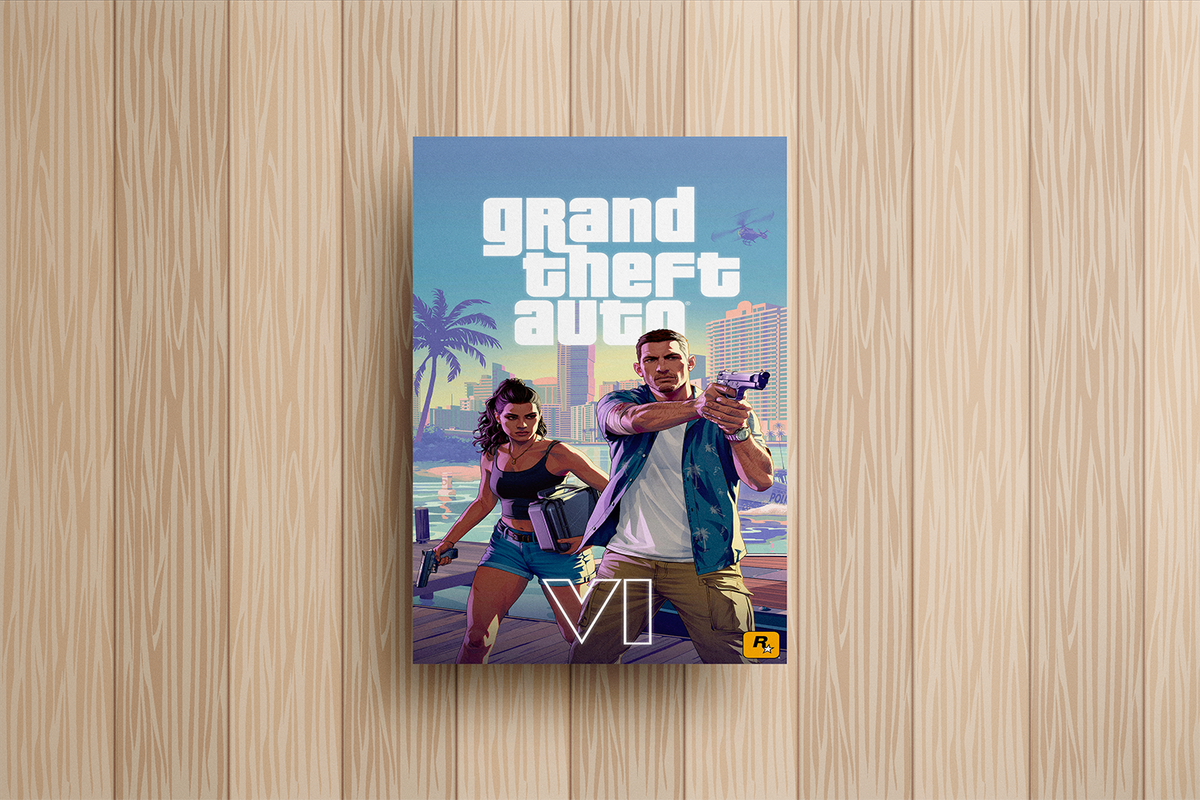 GTA VI Metal Poster – metal wall art view 2