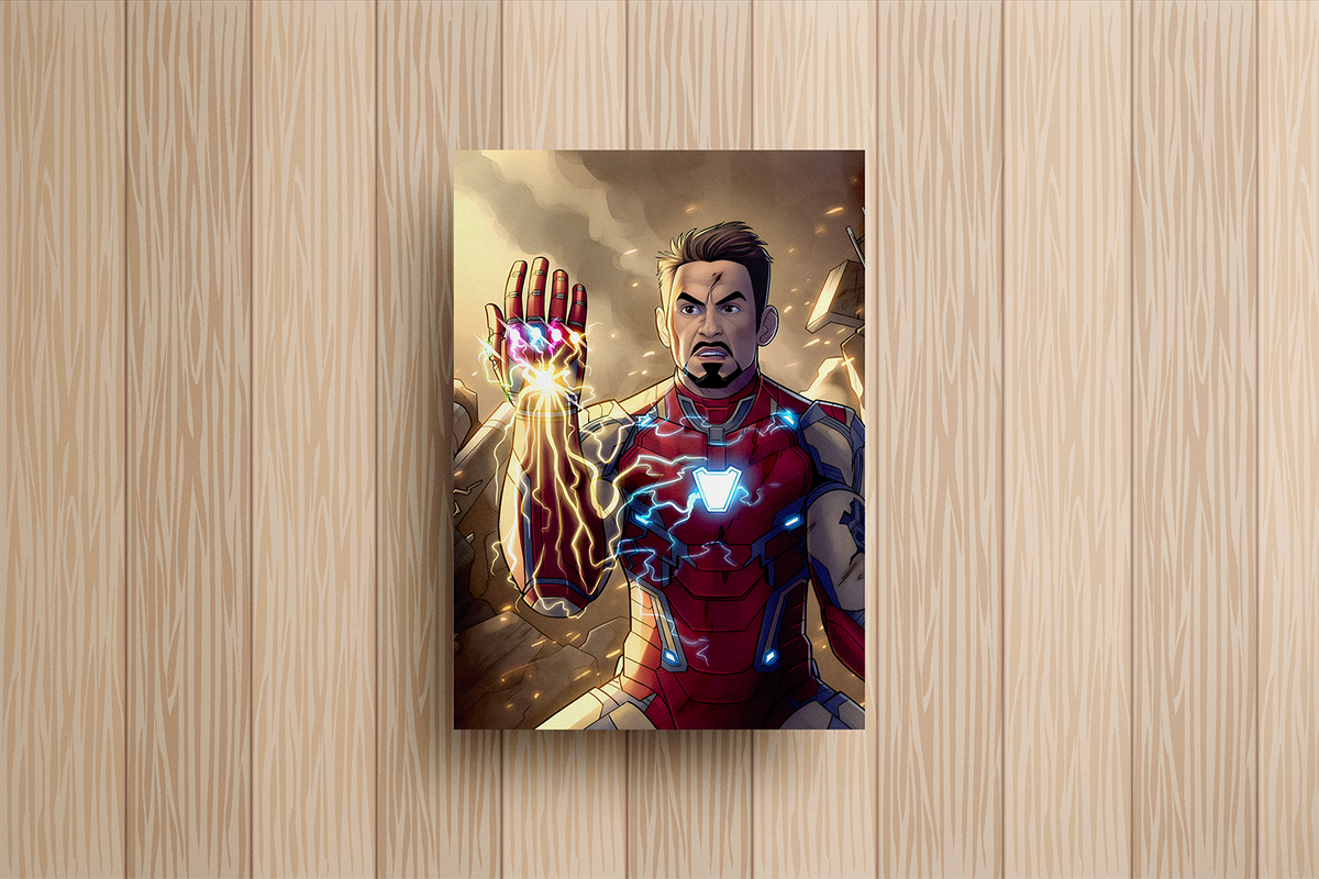 I am Ironman Metal Poster – metal wall art view 2