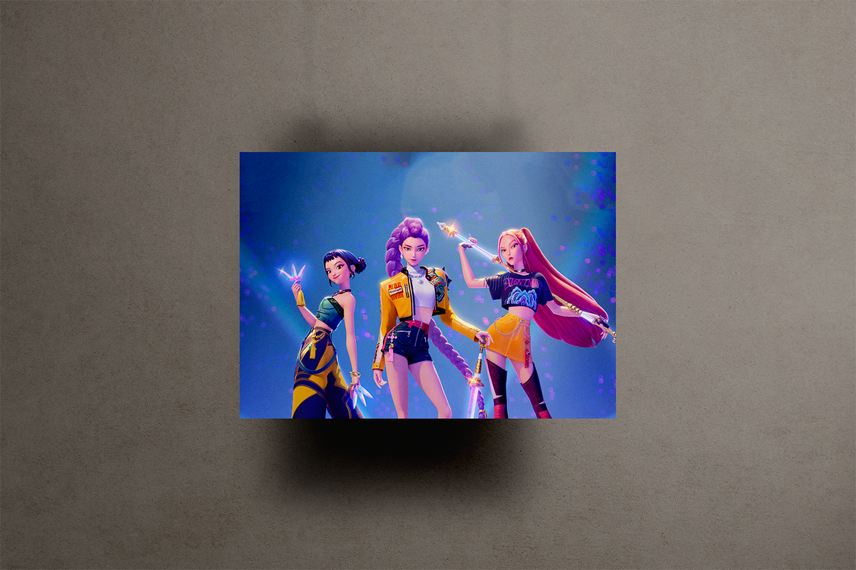 K-Pop Demon Metal Poster – metal wall art view 1