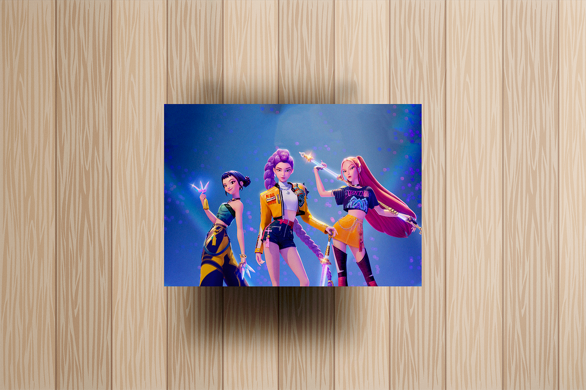 K-Pop Demon Metal Poster – metal wall art view 2