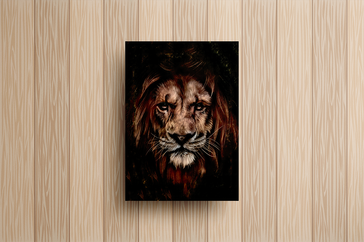 King of the Jungle Metal Poster – metal wall art view 2