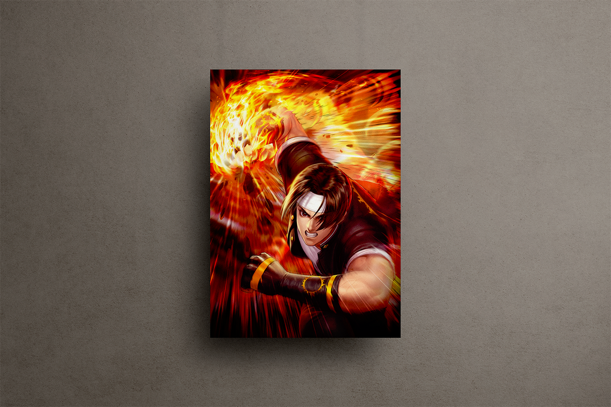 Kyo Kusanagi Metal Poster – metal wall art view 1