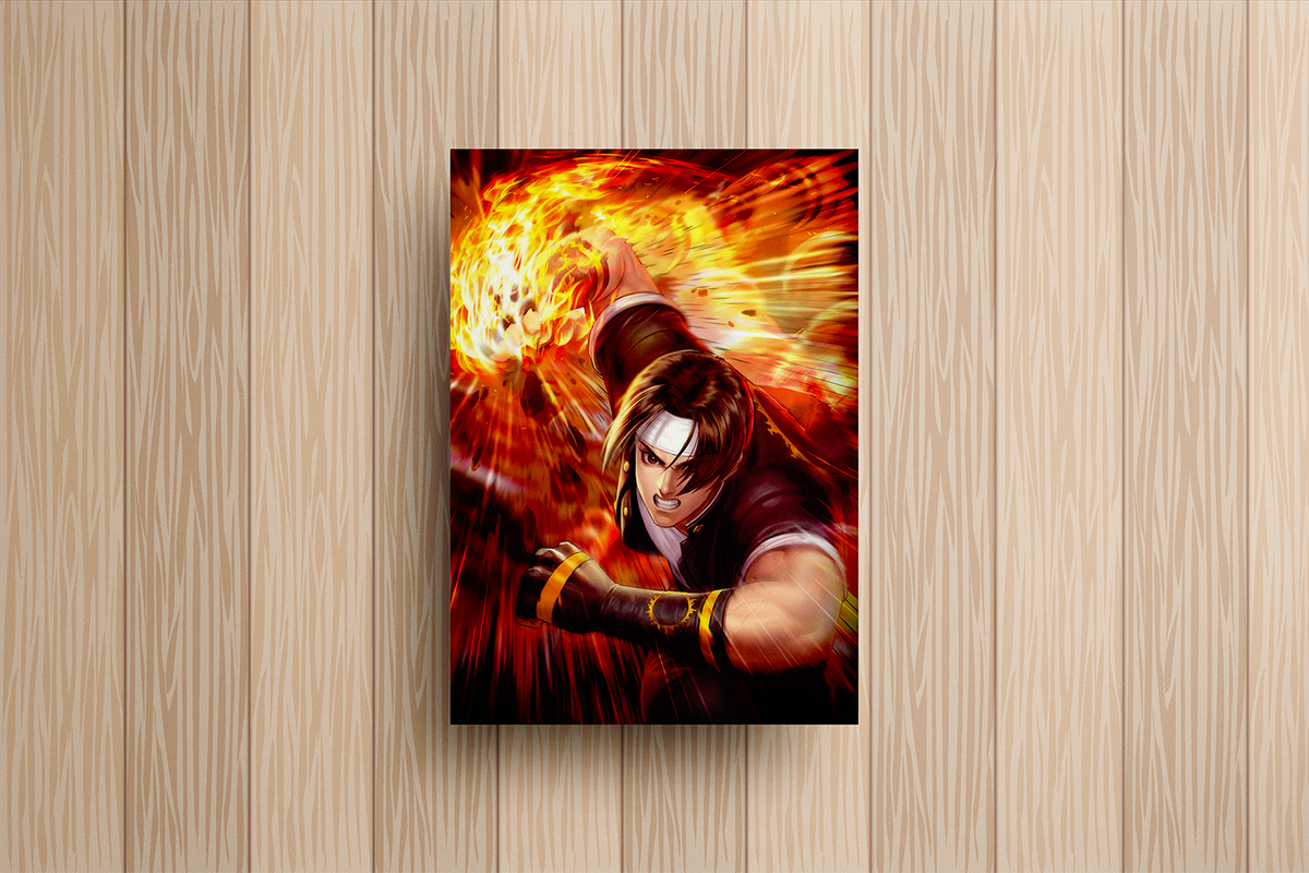 Kyo Kusanagi Metal Poster – metal wall art view 2