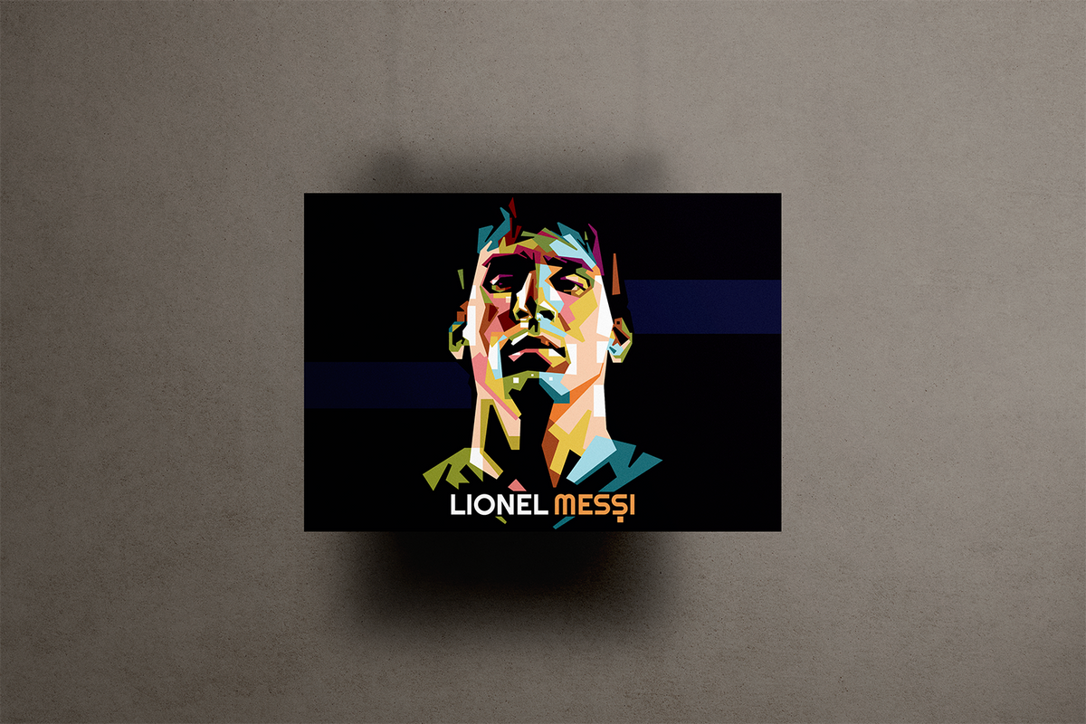 Lionel Messi Metal Poster – metal wall art view 1