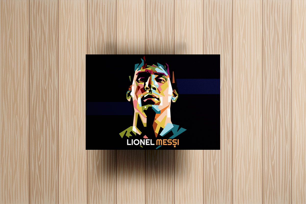 Lionel Messi Metal Poster – metal wall art view 2