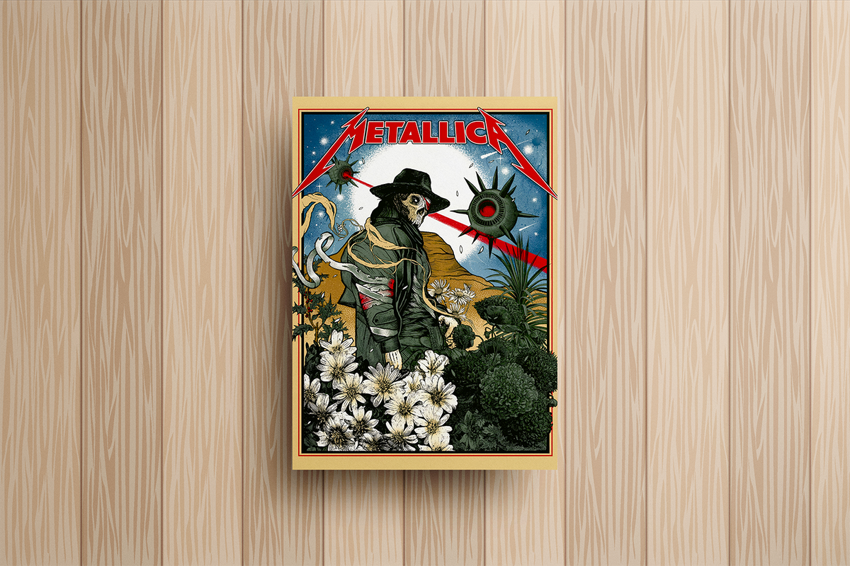 Metallica Metal Poster – metal wall art view 2