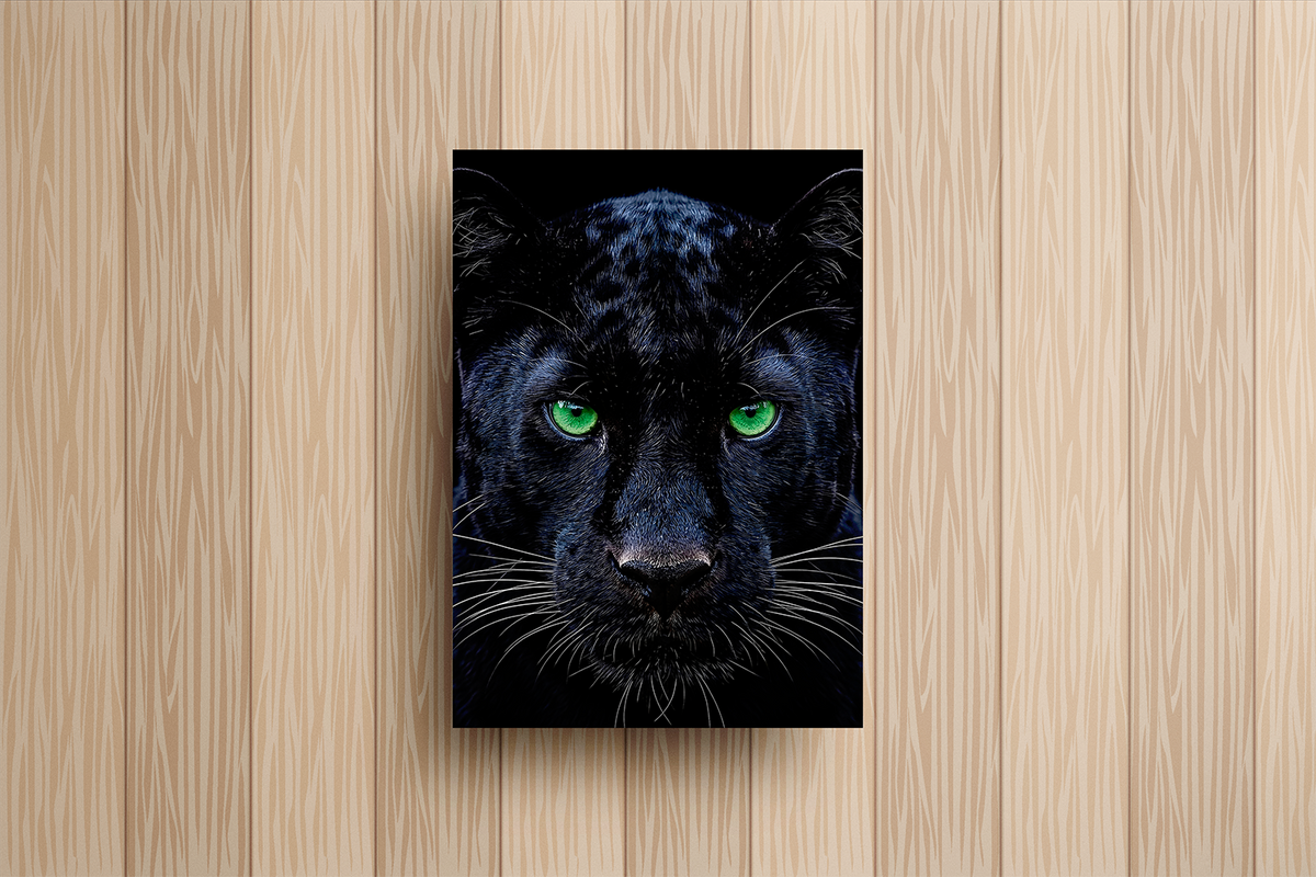 Panther Metal Poster – metal wall art view 2