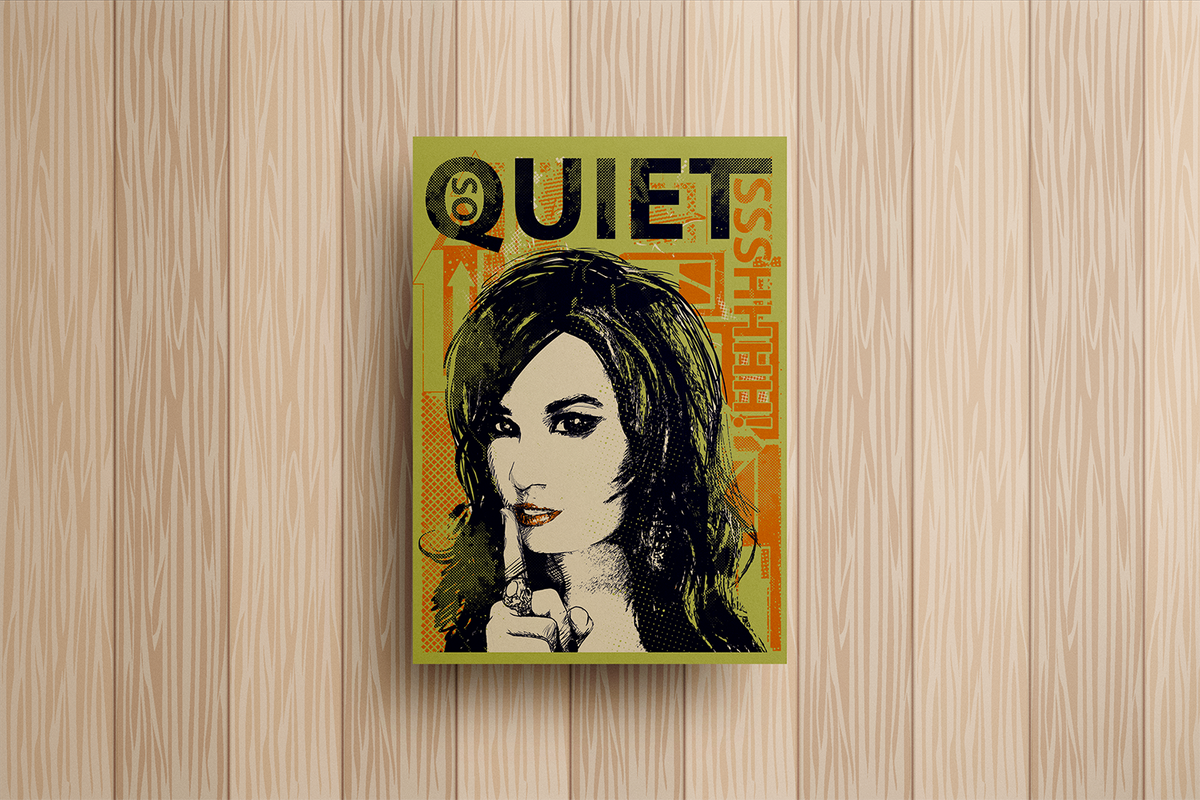 Quiet Metal Poster – metal wall art view 2