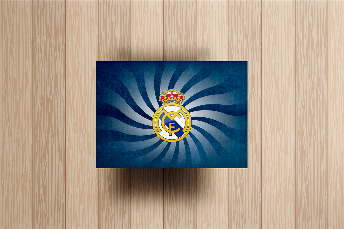 Real Madrid FC Metal Poster – metal wall art view 2