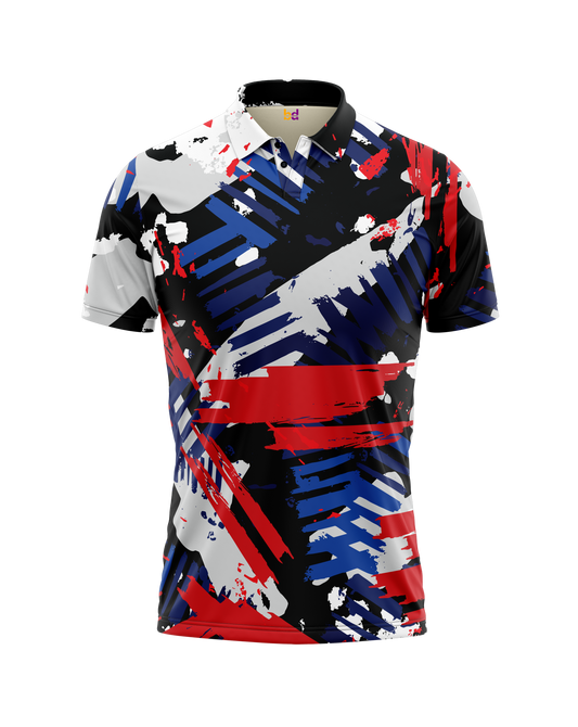 Red and Blue Brushstroke