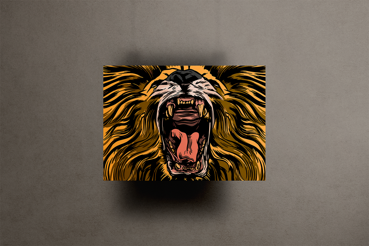 Roar Metal Poster – metal wall art view 1