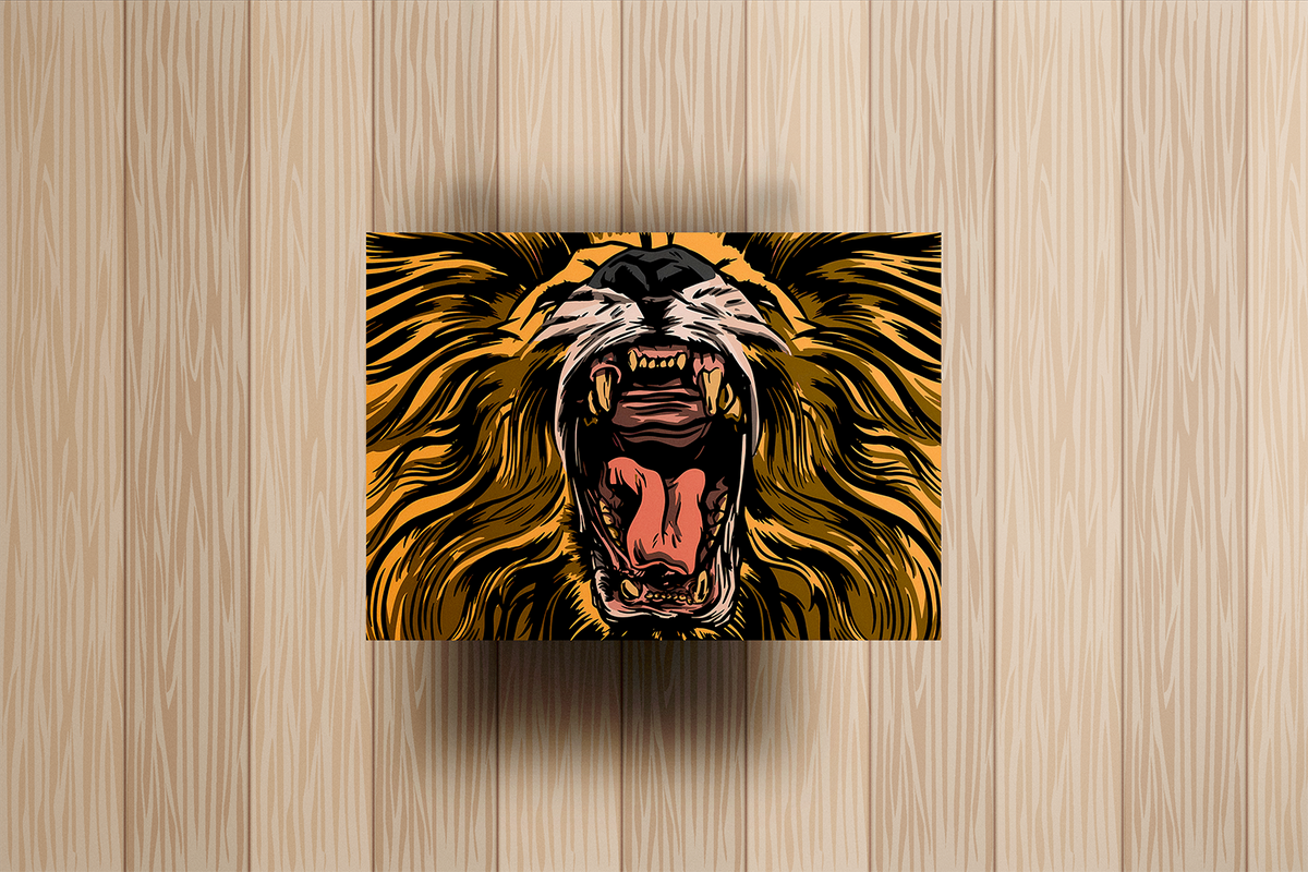 Roar Metal Poster – metal wall art view 2