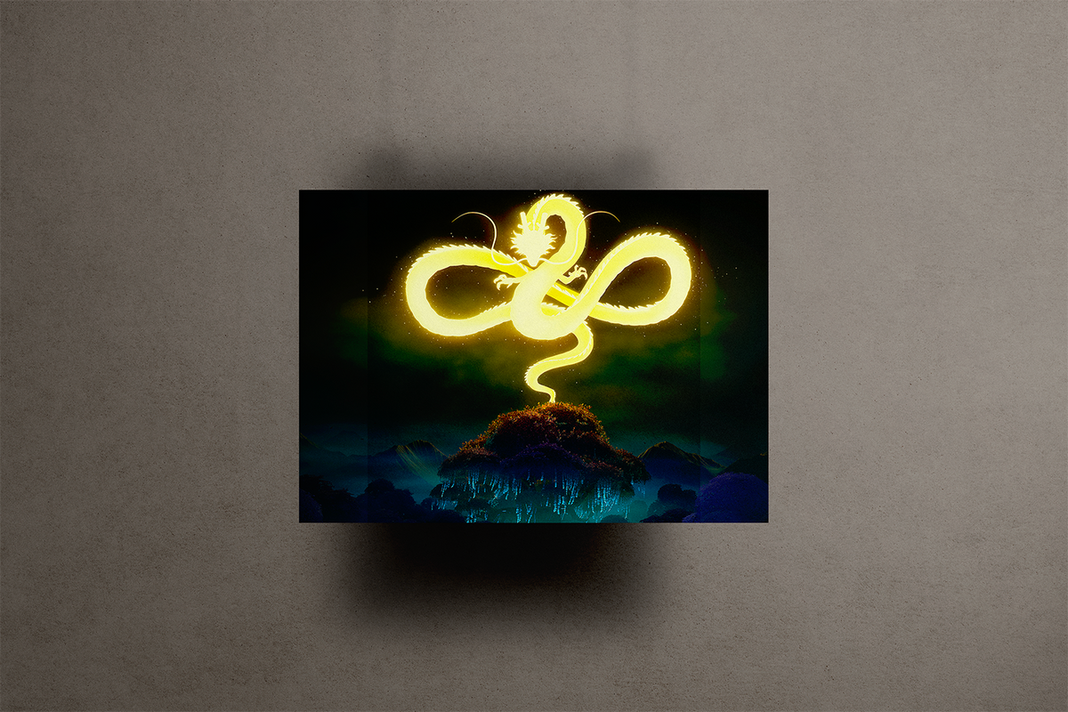Dragon Ball Shenron Metal Poster – metal wall art view 1