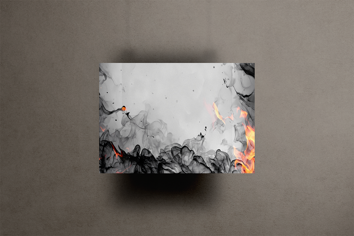 Smoke Metal Poster – metal wall art view 1