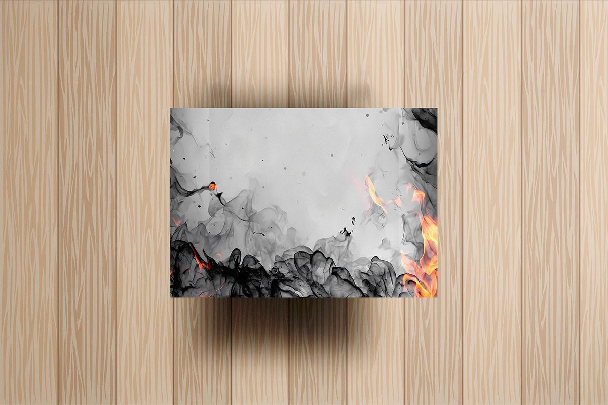 Smoke Metal Poster – metal wall art view 2