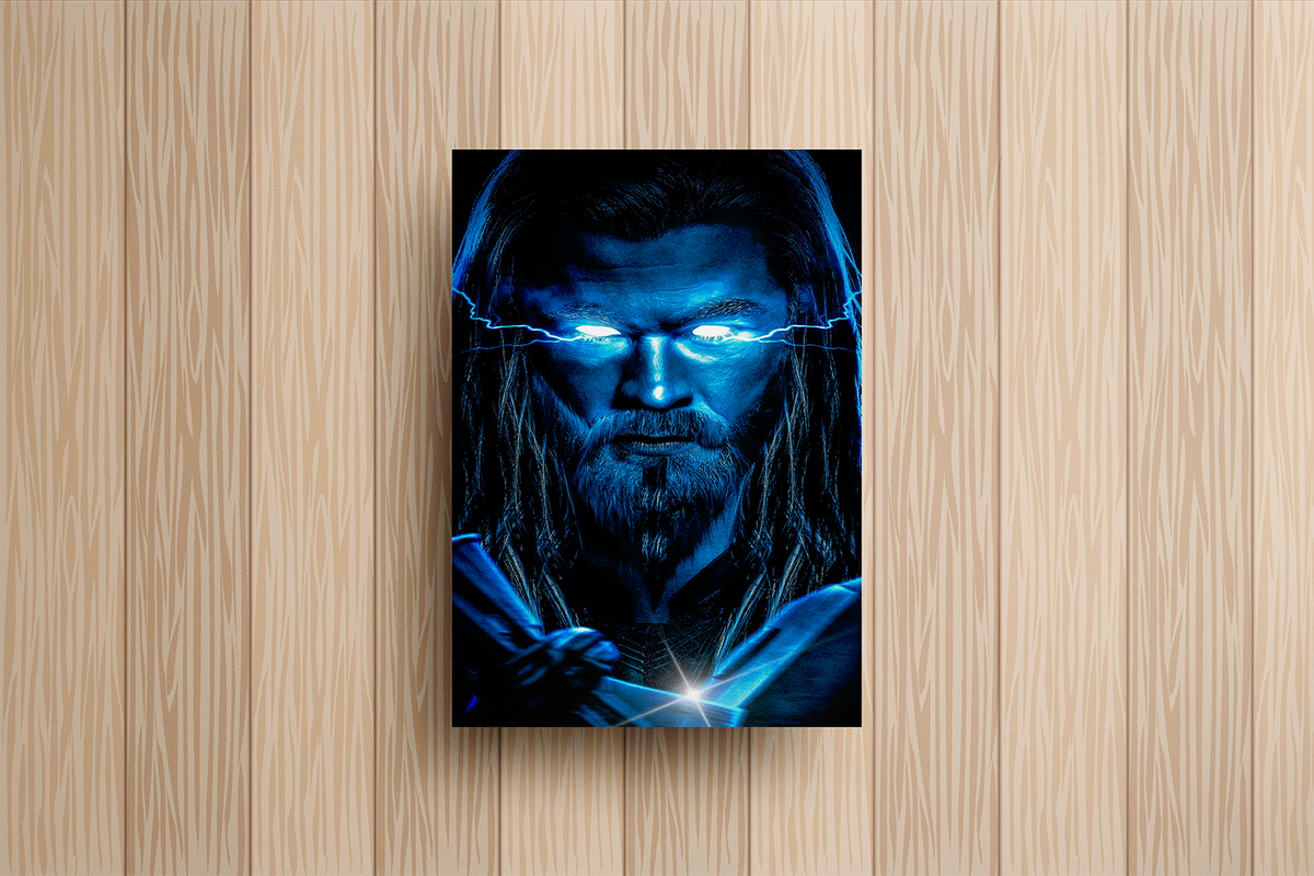 Thor Metal Poster – metal wall art view 2
