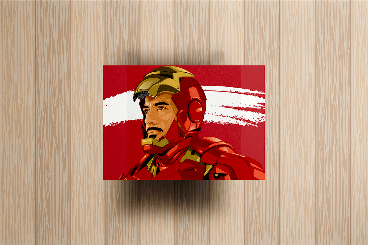 Tony Stark Metal Poster – metal wall art view 2