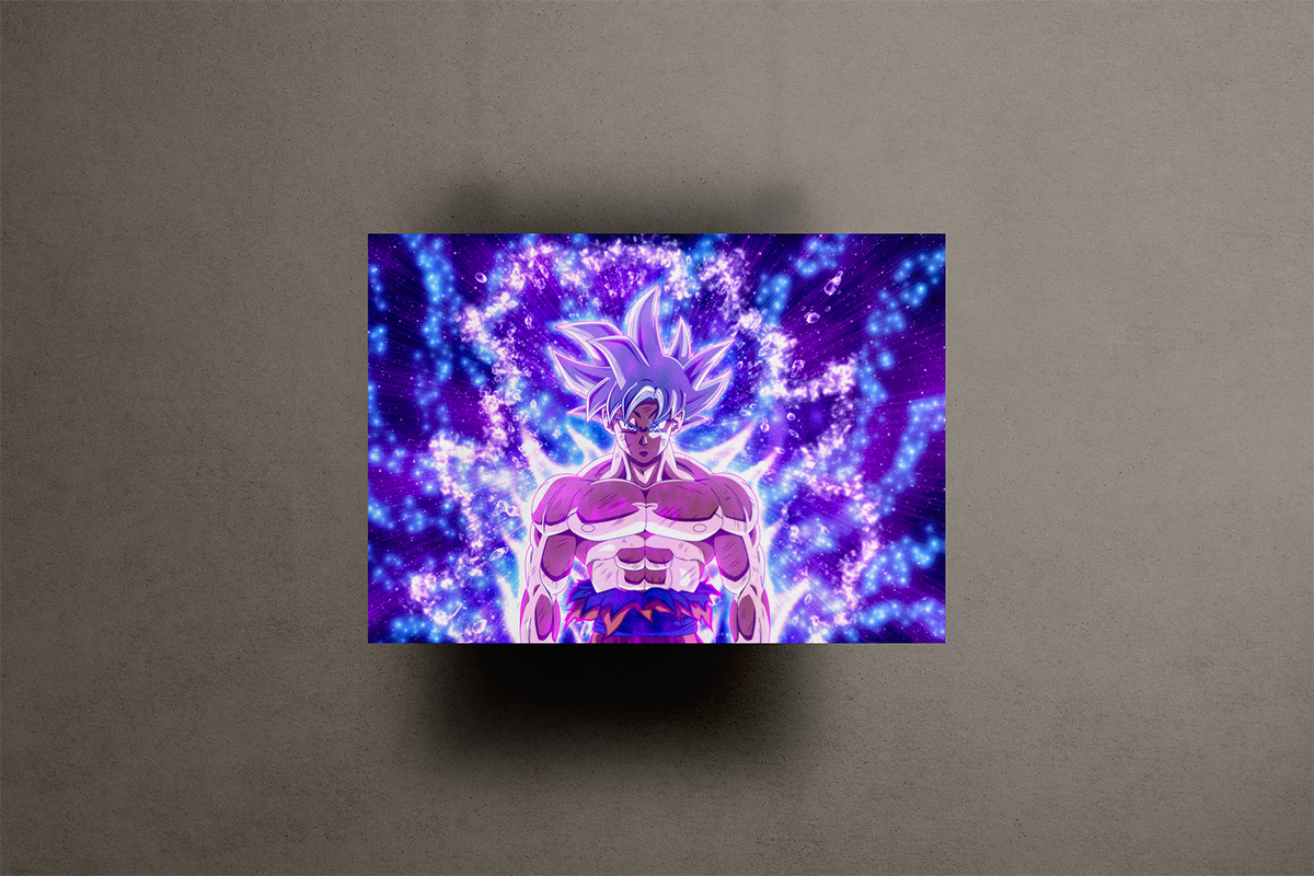 Ultra Instinct Goku Metal Poster – metal wall art view 1