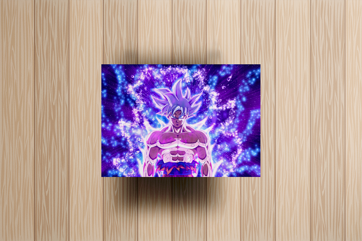 Ultra Instinct Goku Metal Poster – metal wall art view 2